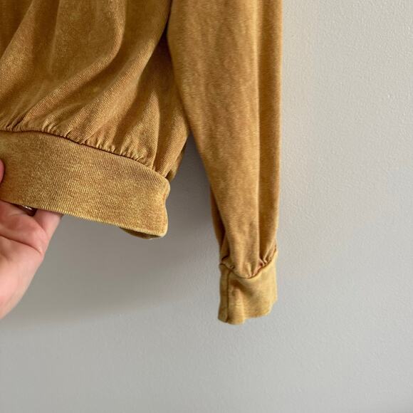 We The Free Long Sleeve Pullover Crew Neck Top Mustard XS - Picture 5 of 6